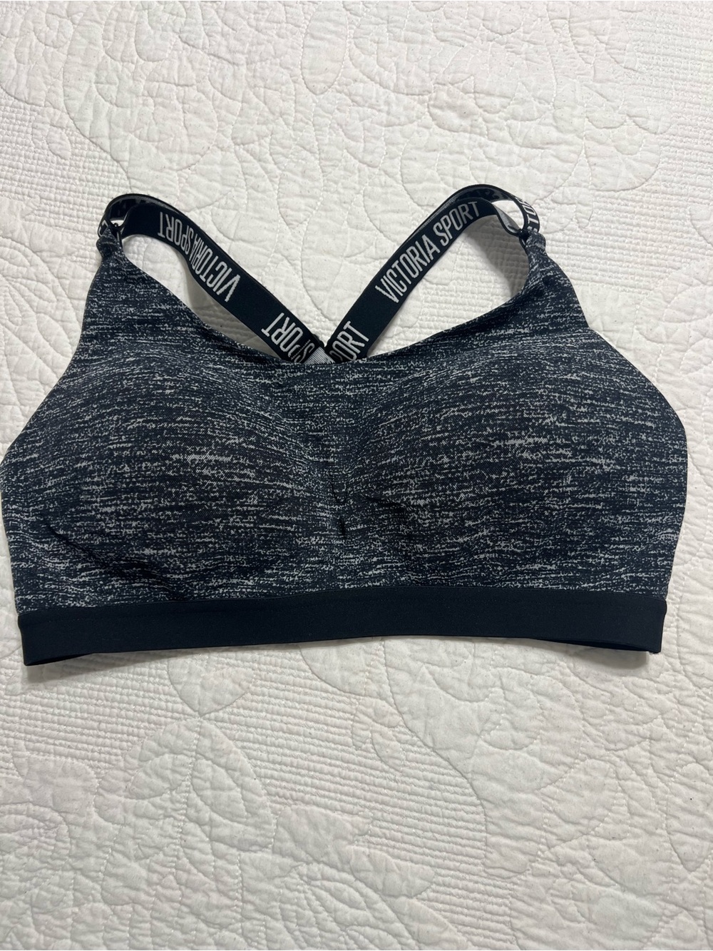 Victoria Sport Sports Bra Womens Black  Size 36C Ajustable Straps Padded #267